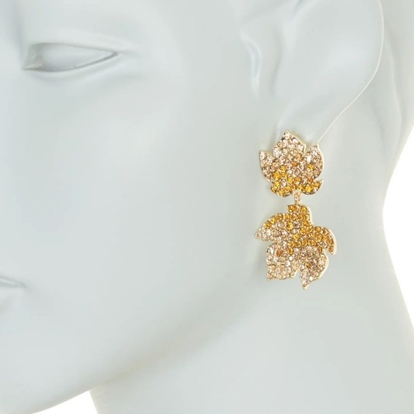Sugarfix by BaubleBar 'Be-leaf in Yourself' Autumn Leaves Earrings NWT - Picture 2 of 4